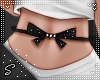 !S Bow Belt Glitta Black
