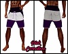 Mens Shorts Purple White