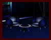Blue sphere chairs