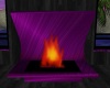 Neon Purple Fire Place