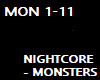 Nightcore - Monsters