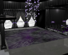 Purple Black fur rug