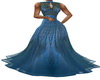 Fancy Blue Fomal Gown