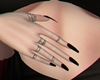 M. Nails + Rings Black