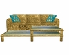 Gold and Teal Couch
