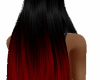 very long hair black red