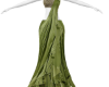 Q! Ruffle Saree Green