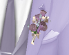purple lapel flowers