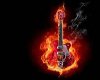 FD5 guitar on fire
