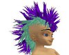 Teal n purple mowhawk