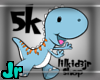 5k support dino sticker