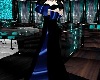 Black w blue silk dress