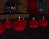 valentine red candles