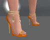 Crystl heart orange gold