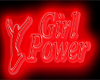 neon red girl power