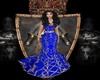 Royal Blue Gold Gown
