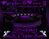 purple lovers round sofa