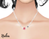 flower pink neclace