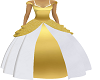 {D}White & Gold Gown