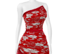 Red Floral Fringe Dress