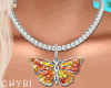 C~Snrise Btrfly Necklace