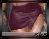 Sexy Leather Skirt -Wine
