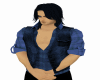 Sexy blue shirt&vest