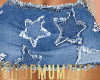 Star Denim Skirt Blue