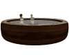 Asian round hot tub