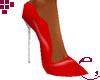 *E* red heel pumps