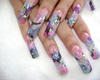 Flower clear nails