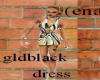 sexy gldenblk dress