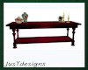 Red & Flowers Sofa Table