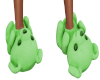 Cute Green Bear Slippers