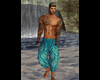 Blue boho pants