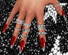 E* Red Nails & Rings