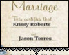 Torres Marriage Certific