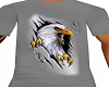 Eagle on gray t-shirt