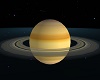 Planet Saturn Rotating