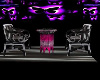 pink black chair set