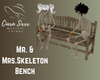 Mr. & Mrs.Skeleton Bench
