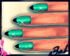 Green Nailsand hand