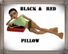 !! BLACK & RED PILLOW