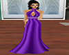 Purple  halter gown