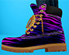 Purple Stripe Work Boots 2 (F)