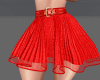 // pleated skirt - red