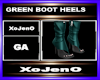 GREEN BOOT HEELS