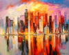 Oil Painting City Skylin