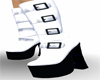 PVC White plataform boot