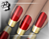 Nails -Red FrenchGold